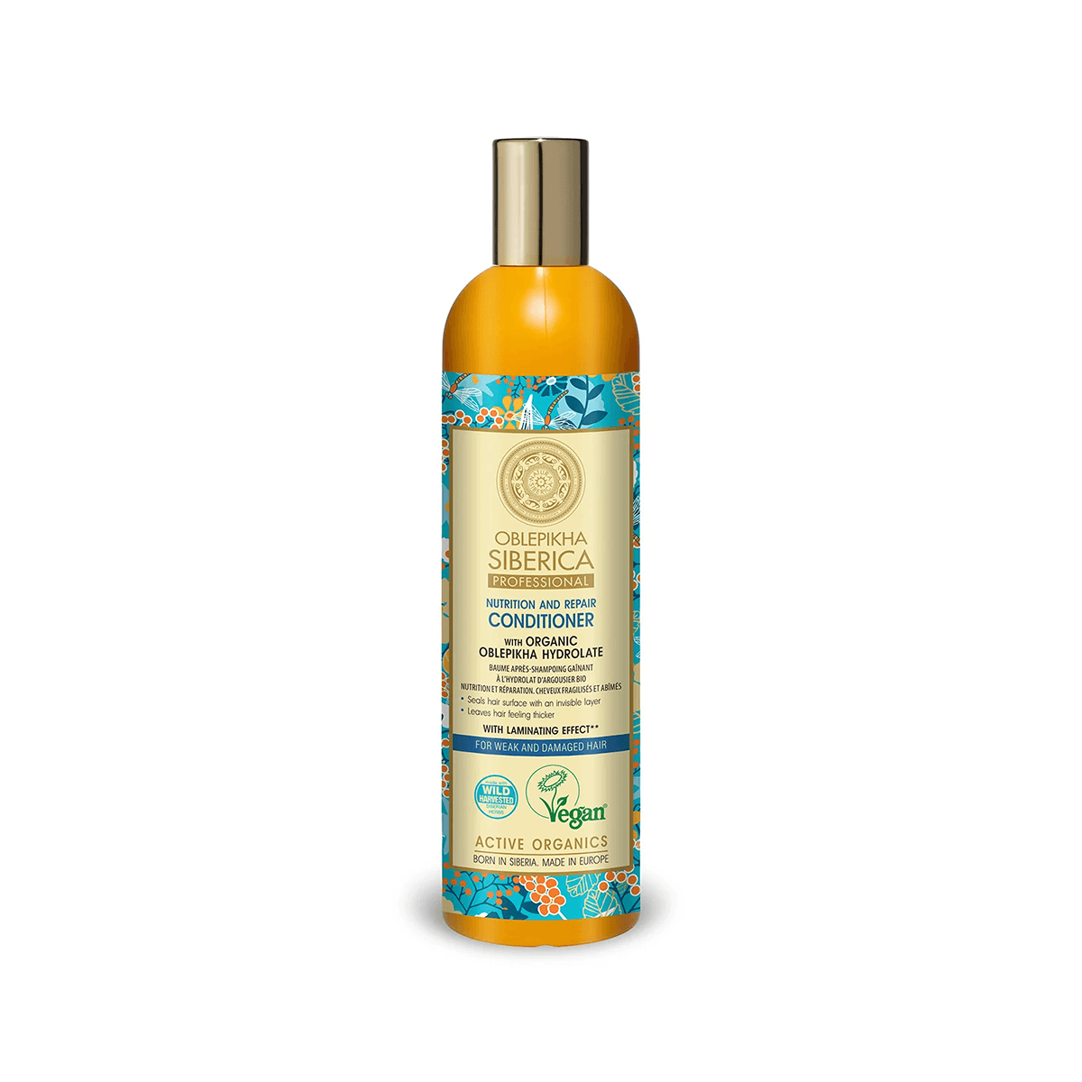 Conditioner with Organic Oblepikha Hydrolate For Weak And Damaged Hair, 400 ml - Beauty Burnt