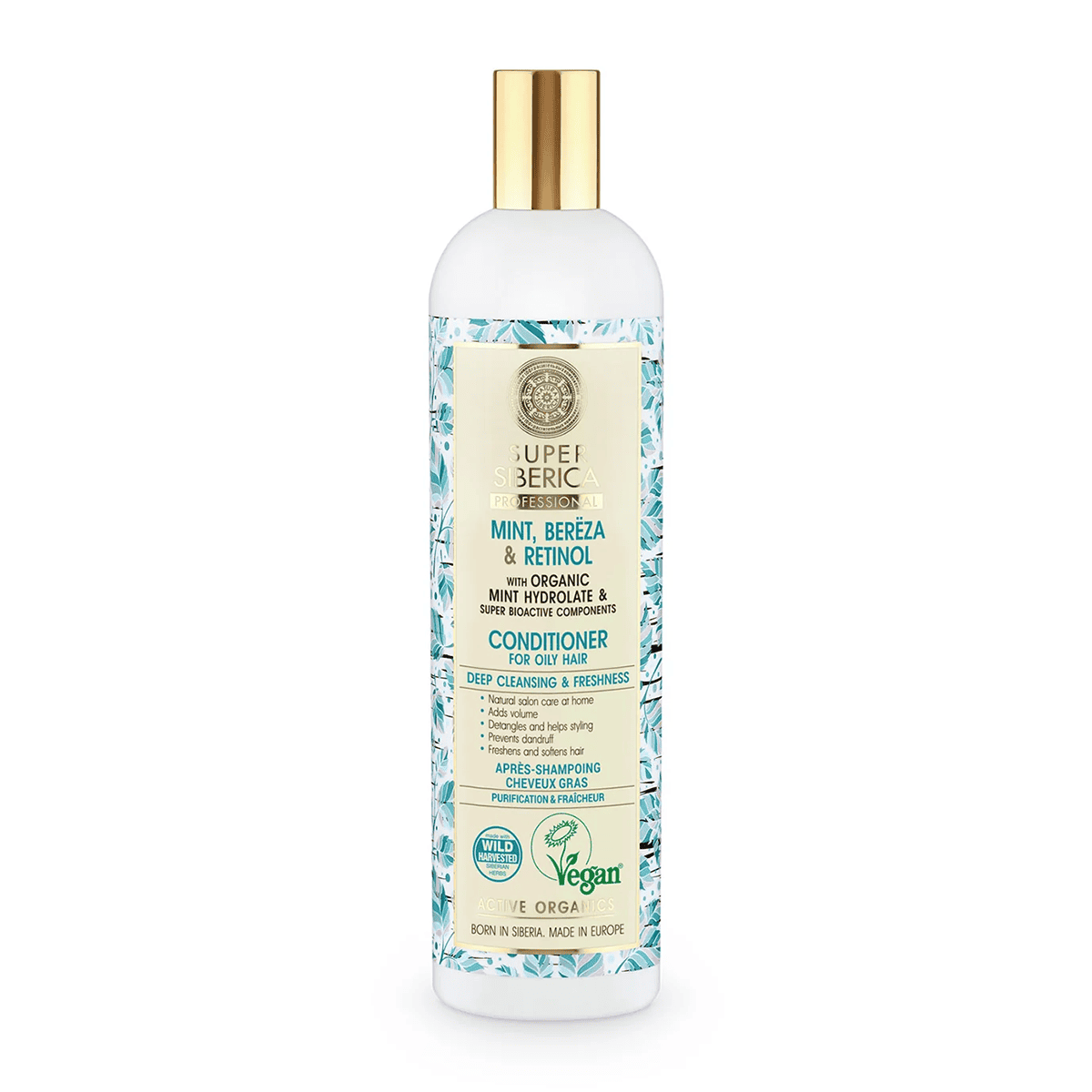 Super Siberica Mint, bereza & retinol. Conditioner for Oily Hair, 400 ml - Beauty Burnt