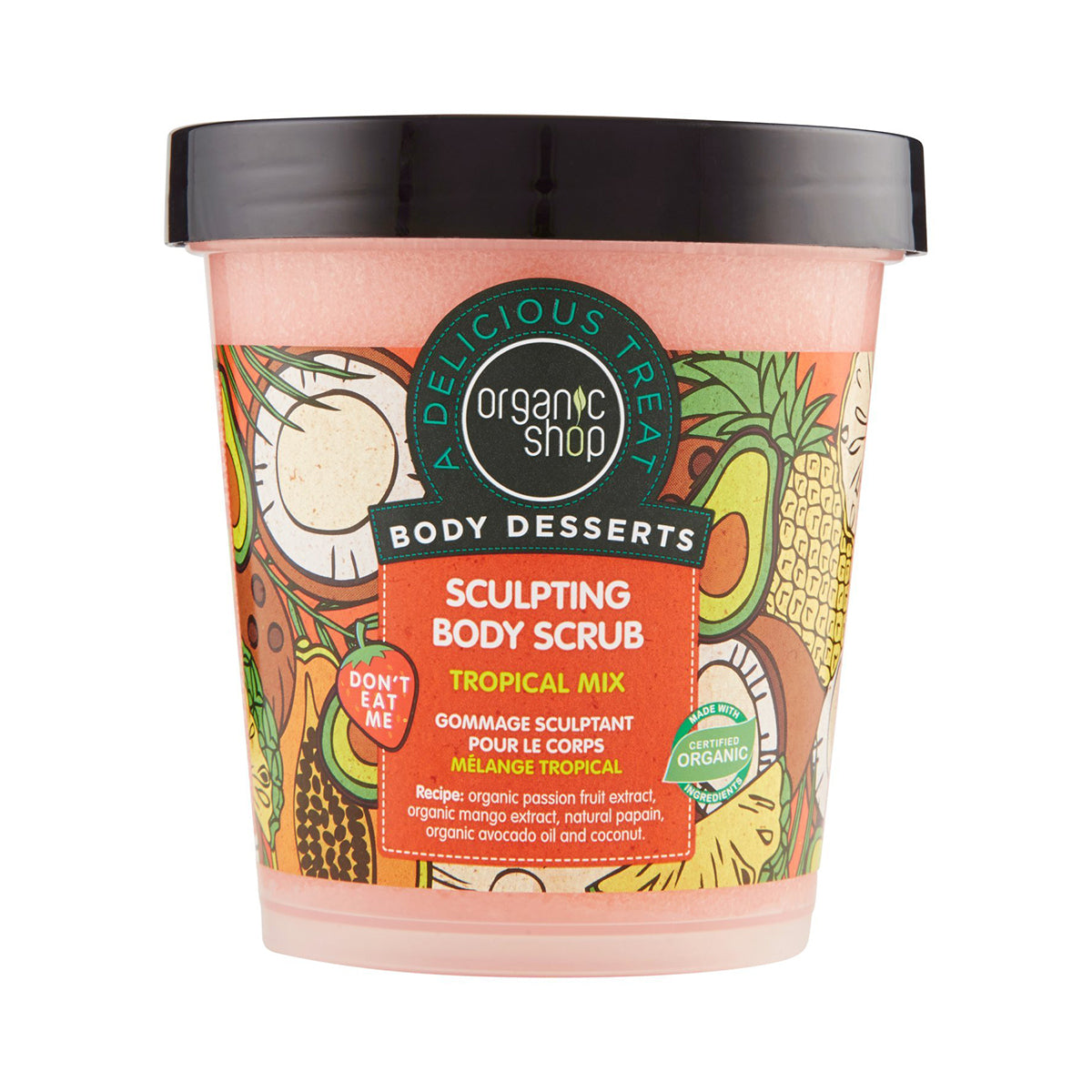 Organic Shop Body Desserts Tropical Mix Sculpting Body Scrub, 450 ml - Beauty Burnt