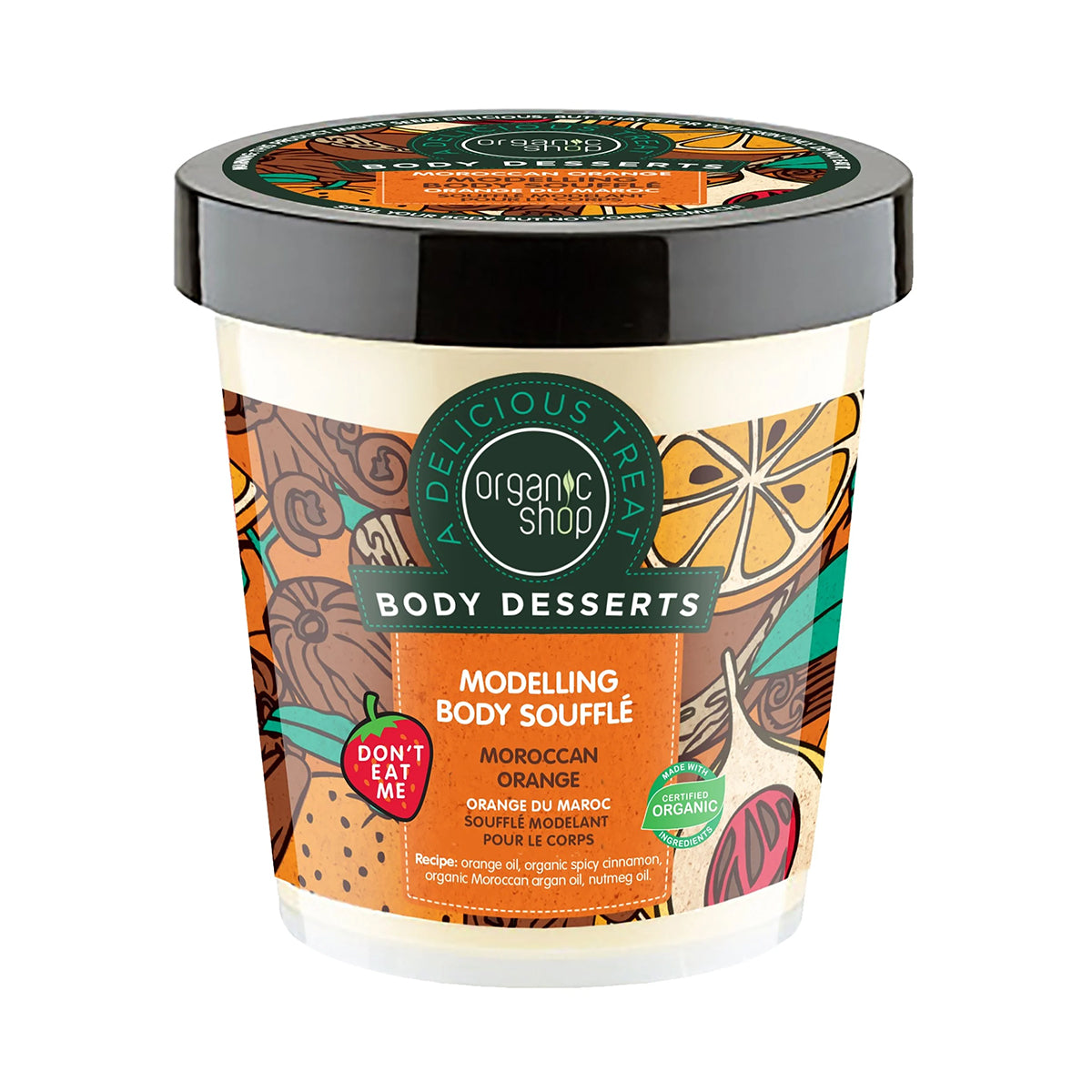 Organic Shop Body Desserts Moroccan Orange Modelling Body Soufflé, 450 ml - Beauty Burnt