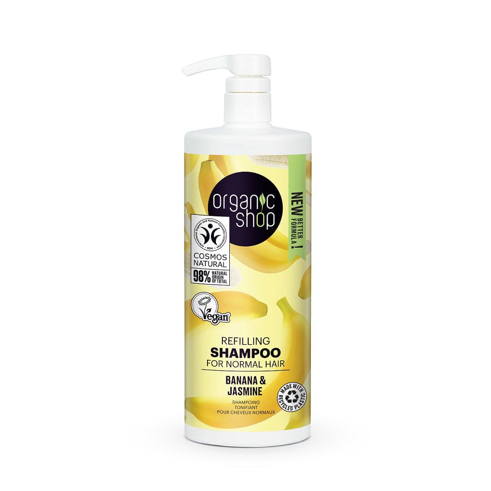 OS Refilling Shampoo for Normal Hair Banana and Jasmine, 1000 ml - Beauty Burnt