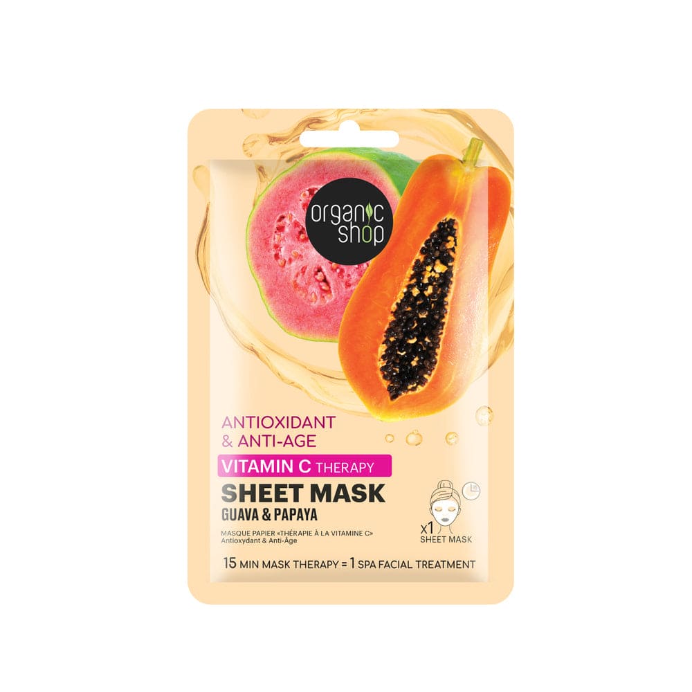 OS. Vitamin C Therapy Sheet Mask. Guava & Papaya, 1 pc - Beauty Burnt