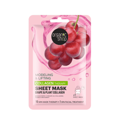 OS. Collagen Therapy Sheet Mask. Grape & Plant collagen, 1 pc - Beauty Burnt