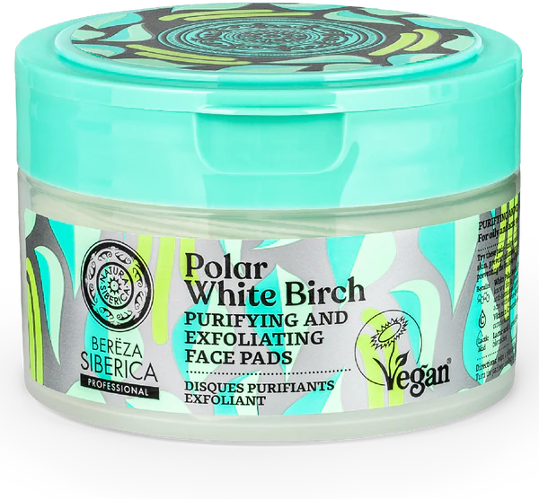 Polar White Birch. Purifying and exfoliating face pads, 20 pcs - Beauty Burnt