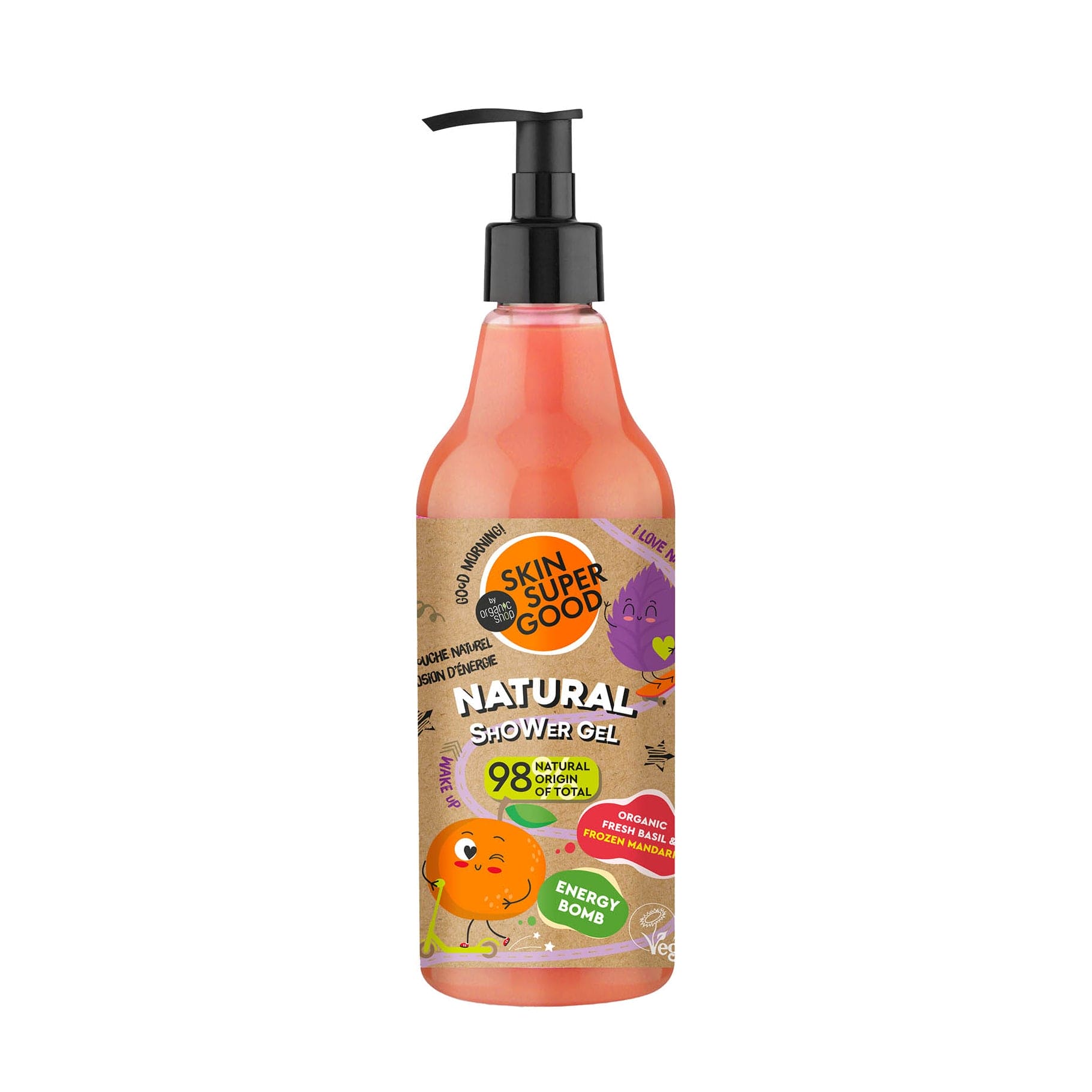 SKIN SUPER GOOD Natural Shower Gel "Energy Bomb", 500 ml - Beauty Burnt